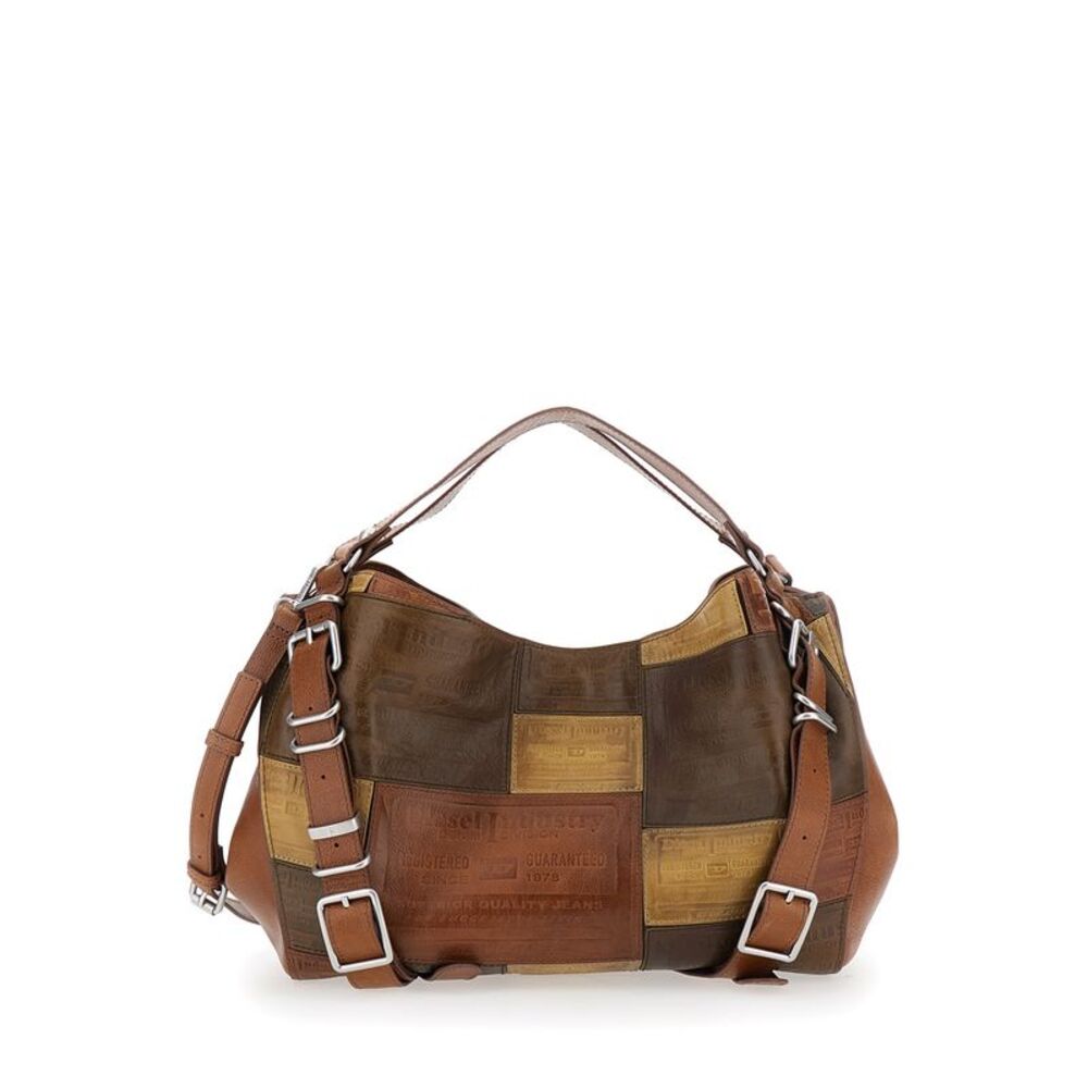 Diesel Women D-One Tophandle Medium Bag With Handles And Flap In Brown Unisex